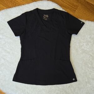 Barco One Black Scrub Top, Womens Size Small